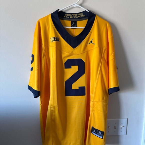 Jordan Other - Jordan Yellow and Navy Men's Jersey